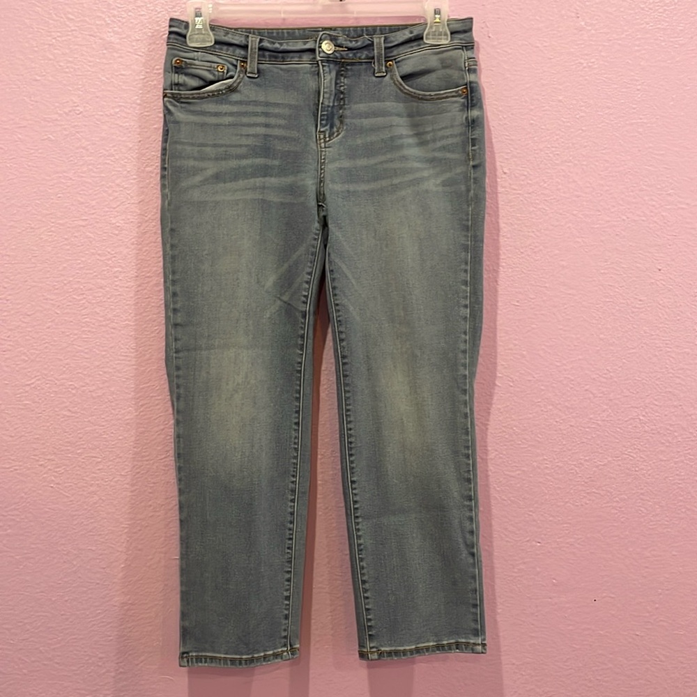Size 10 petite ,light jeans